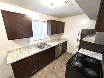 Mocha cabinets